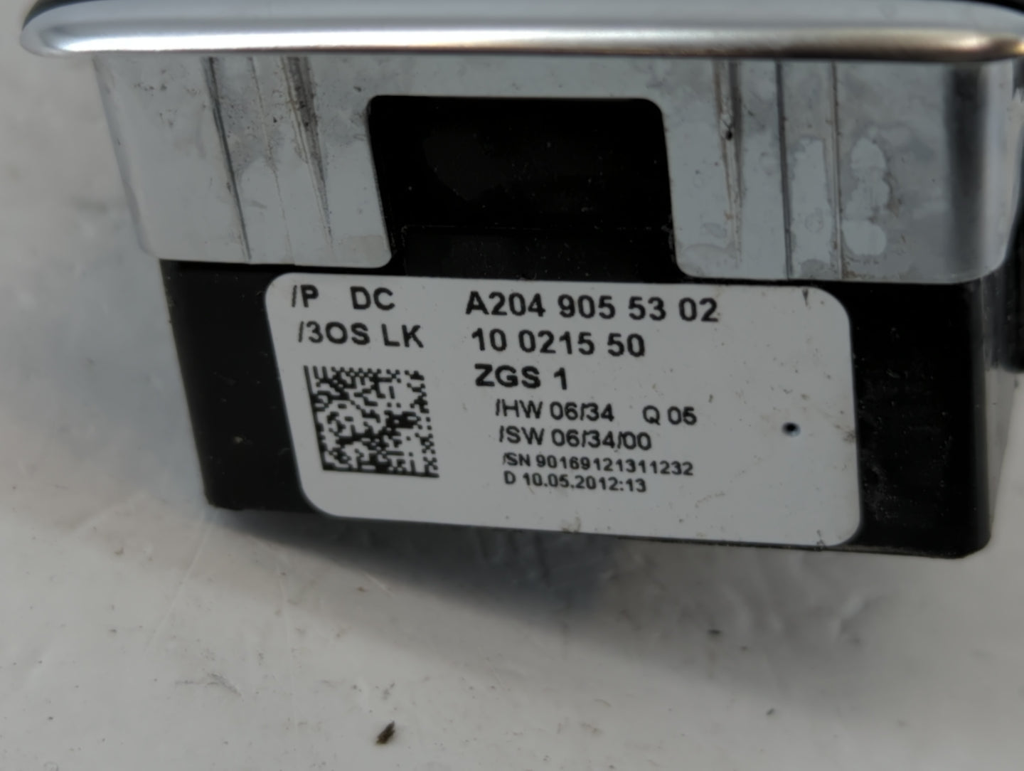 2013 Mercedes-Benz C250 Master Power Window Switch Replacement Driver Side Left P/N:A204 905 53 02 Fits OEM Used Auto Parts 