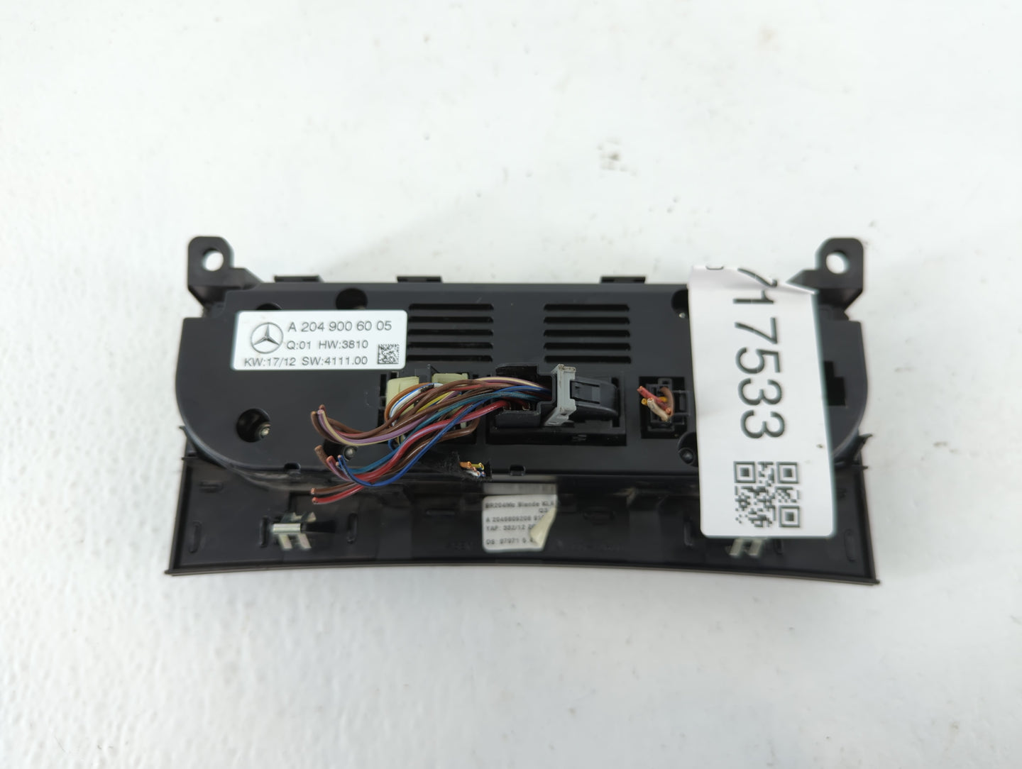 2013-2014 Mercedes-Benz C250 Climate Control Module Temperature AC/Heater Replacement P/N:A 204 900 60 05 Fits Fits 2013 201
