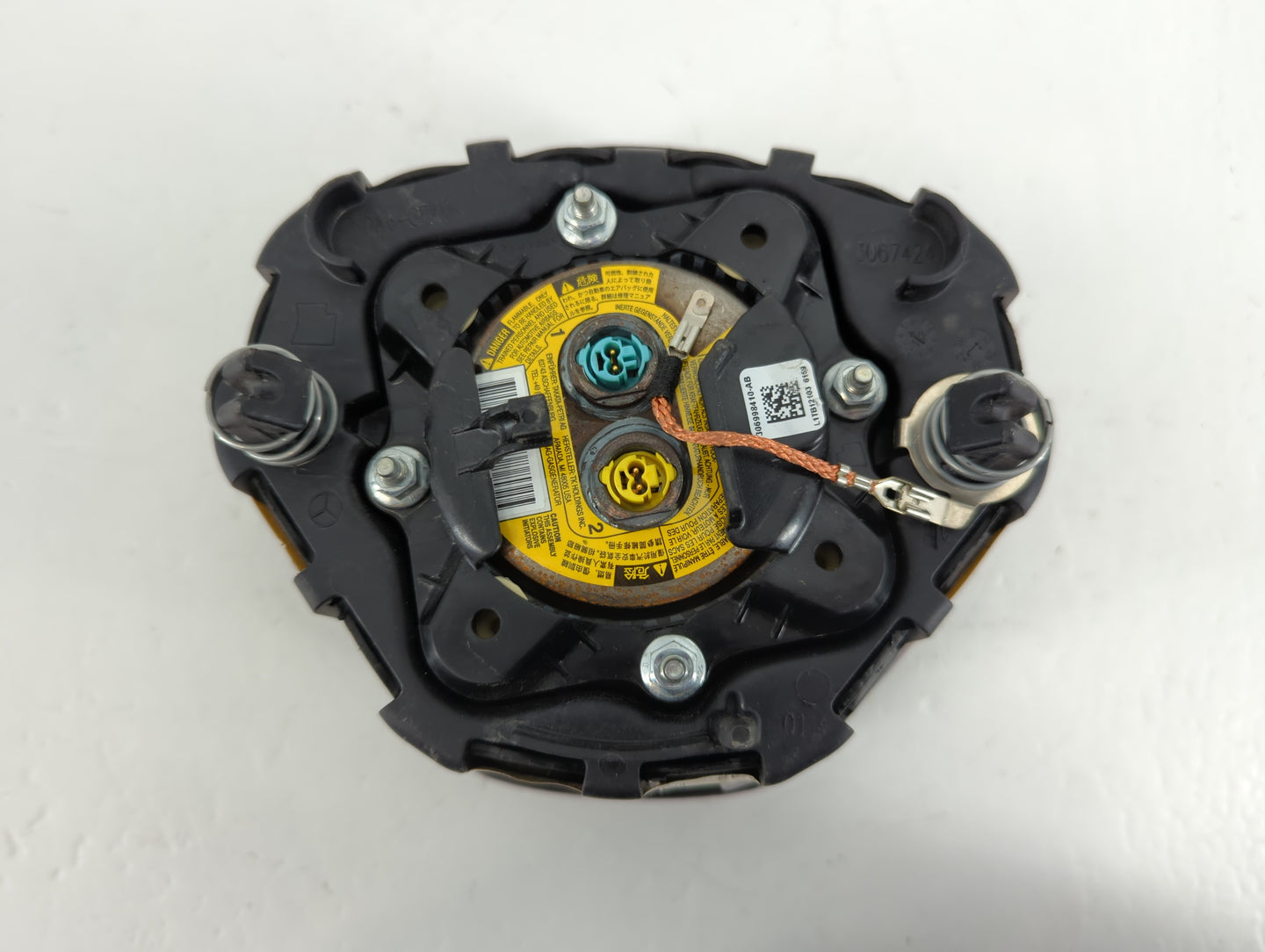 2012-2013 Mercedes-Benz C250 Air Bag Driver Left Steering Wheel Mounted P/N:307972896162-AC Fits Fits 2012 2013 OEM Used Aut