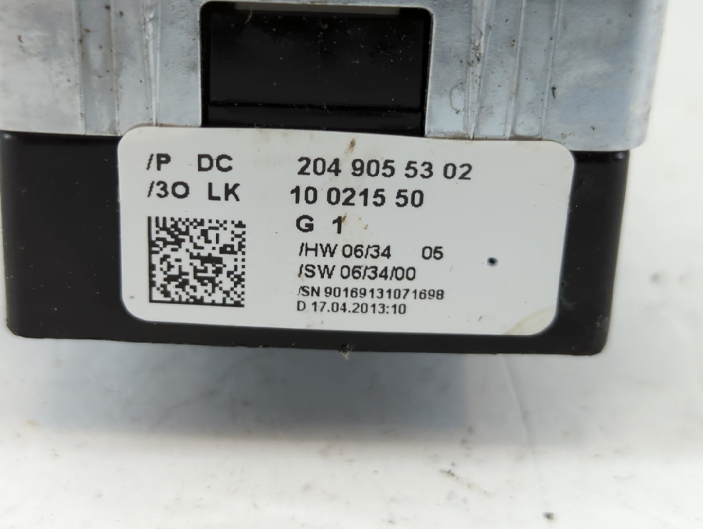 2011-2014 Mercedes-Benz C250 Master Power Window Switch Replacement Driver Side Left P/N:204 905 53 02 Fits OEM Used Auto Pa