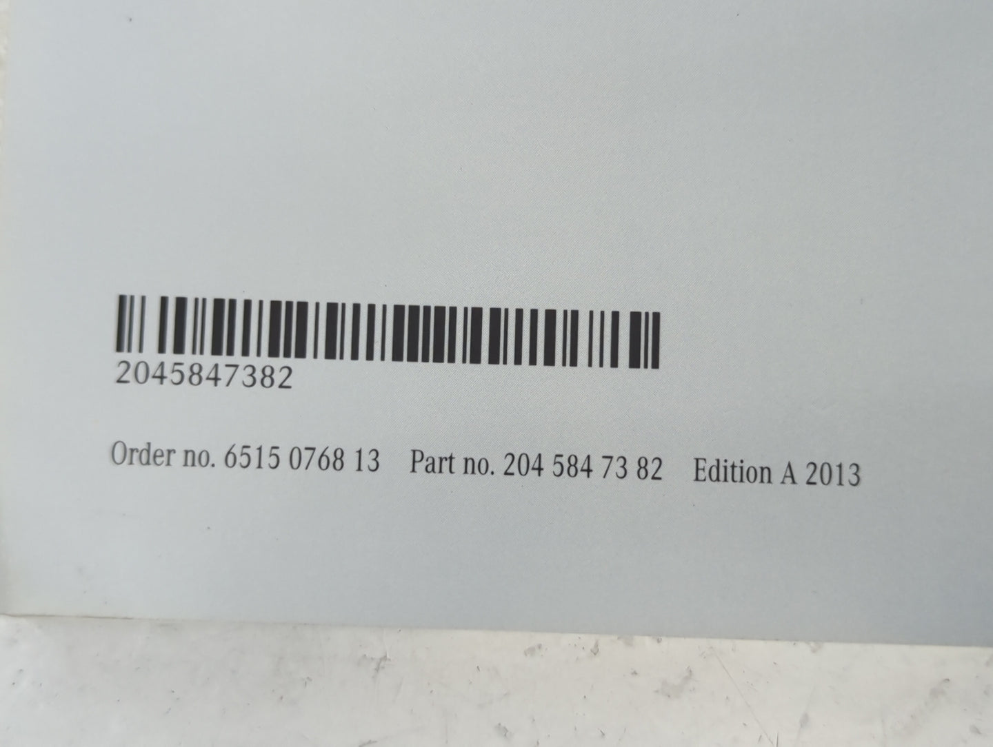 2013 Mercedes-Benz C300 Owners Manual Book Guide P/N:204 584 73 82 2045847382 OEM Used Auto Parts - Oemusedautoparts1.com