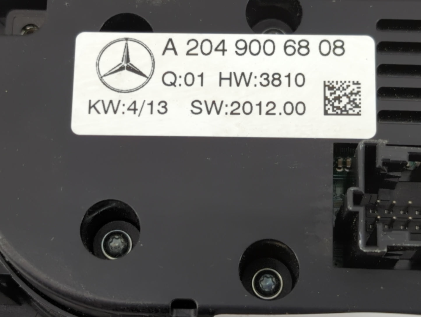 2013-2014 Mercedes-Benz C300 Climate Control Module Temperature AC/Heater Replacement P/N:A 204 900 68 08 Fits Fits 2013 201