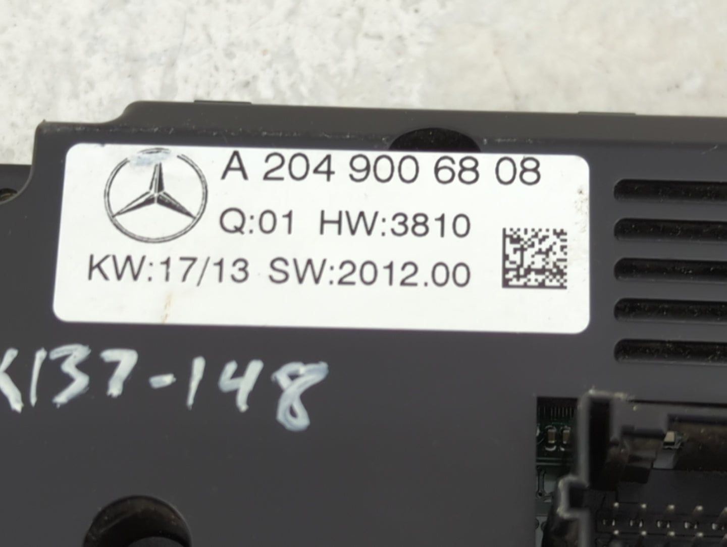 2013-2014 Mercedes-Benz C300 Climate Control Module Temperature AC/Heater Replacement P/N:A 204 900 68 08 Fits Fits 2013 201
