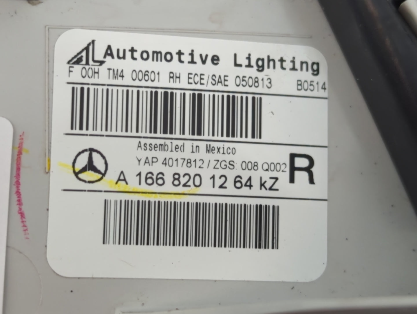 Mercedes-benz Gl-class Passenger Right Side Deck Lid Mounted Tail Light - Oemusedautoparts1.com