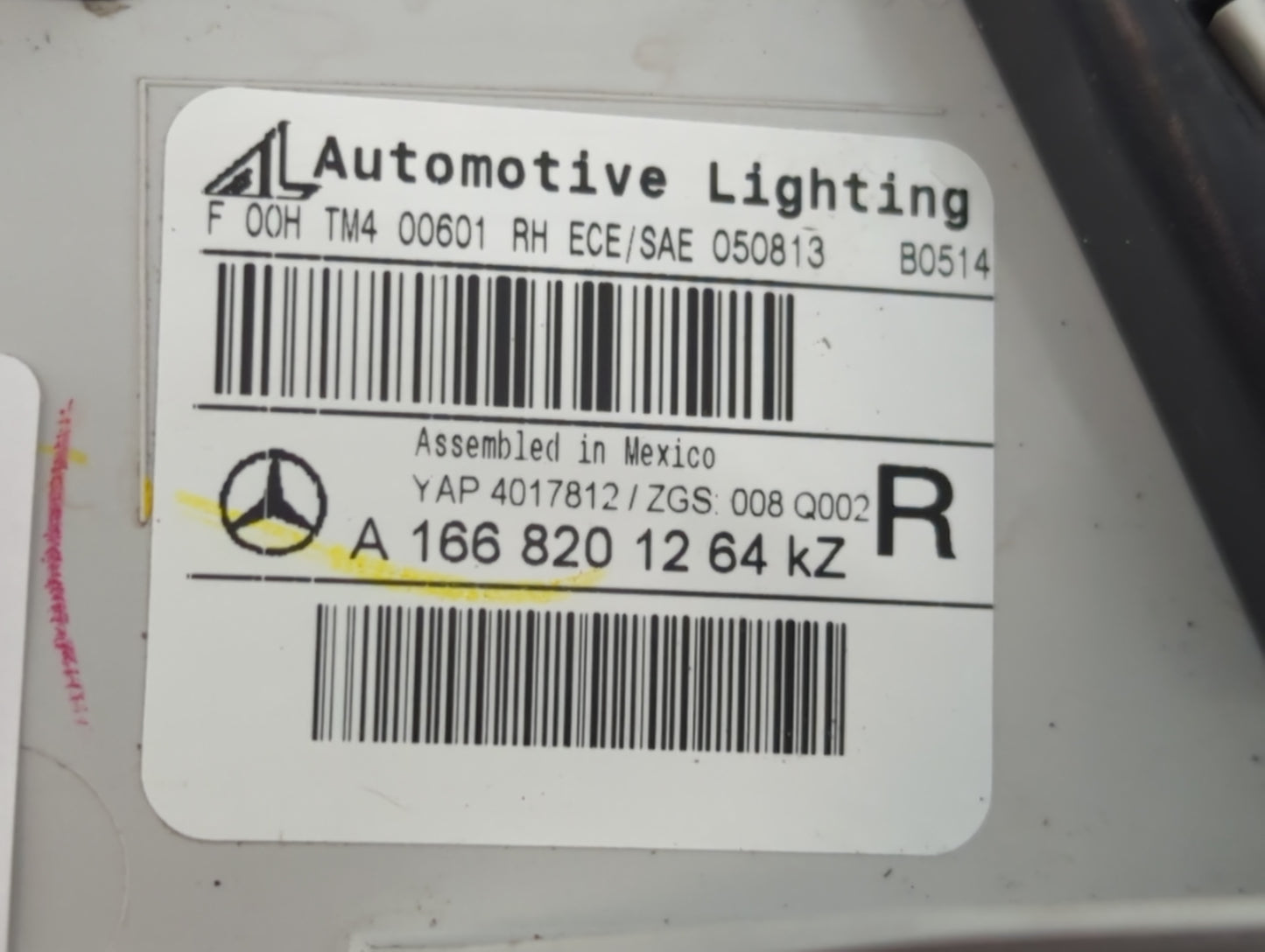 Mercedes-benz Gl-class Passenger Right Side Deck Lid Mounted Tail Light - Oemusedautoparts1.com