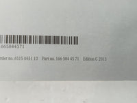 2013 Mercedes-Benz Gl320 Owners Manual Book Guide P/N:166 584 45 71 OEM Used Auto Parts - Oemusedautoparts1.com