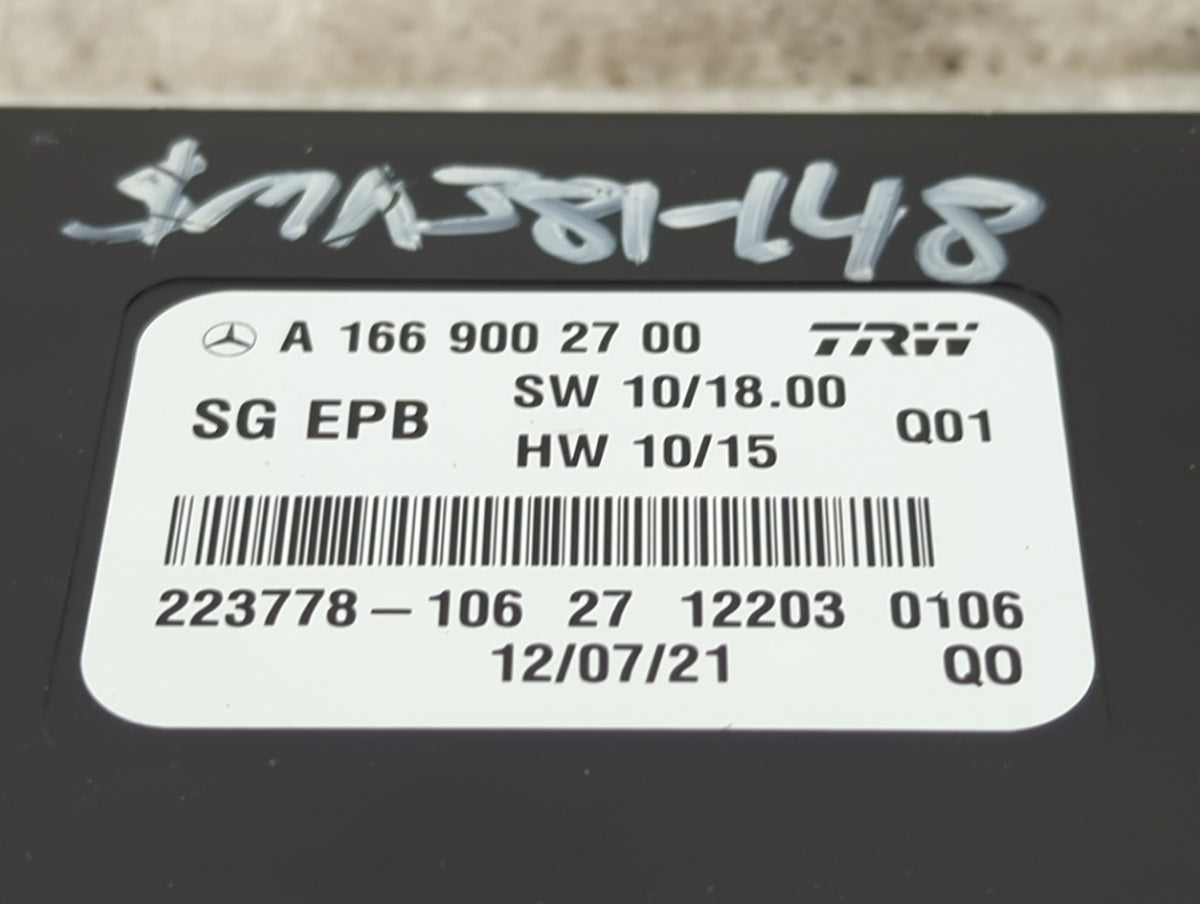 2013-2014 Mercedes-benz Gl450 Parking Brake Control Module 1452417 - Oemusedautoparts1.com