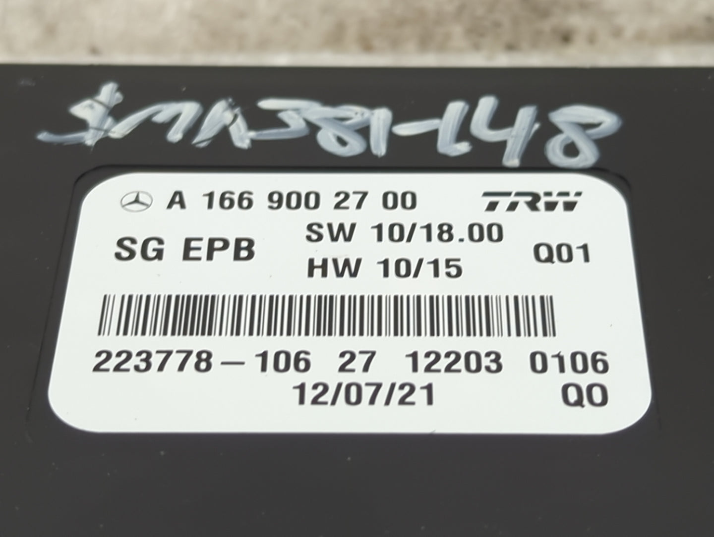 2013-2014 Mercedes-benz Gl450 Parking Brake Control Module - Oemusedautoparts1.com