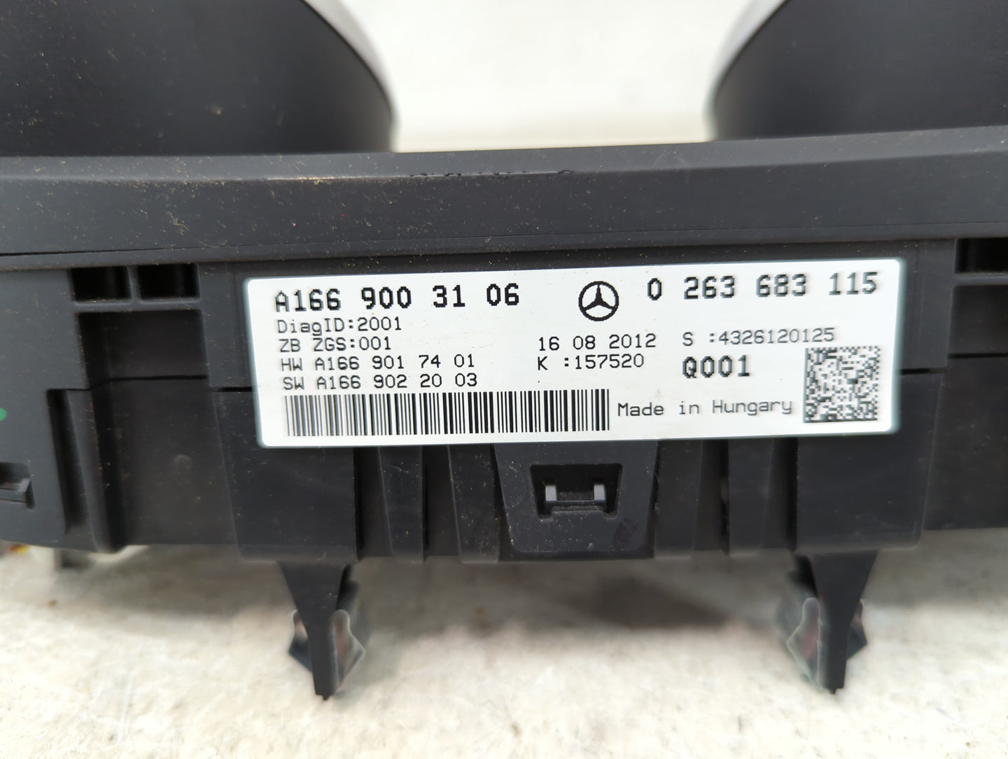 2013 Mercedes-Benz Gl450 Instrument Cluster Speedometer Gauges P/N:A1669003106 0263683115, A1669017401, A1669022003 Miles: F