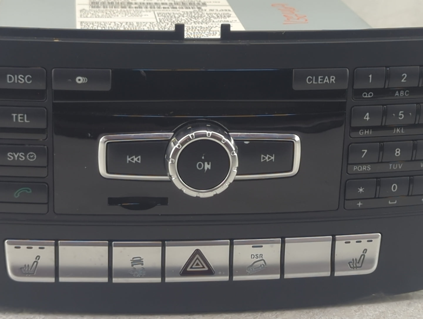 2013 Mercedes-Benz Gl450 Radio AM FM Cd Player Receiver Replacement P/N:A 1669002109 A1669019900, A1669020505 Fits OEM Used 