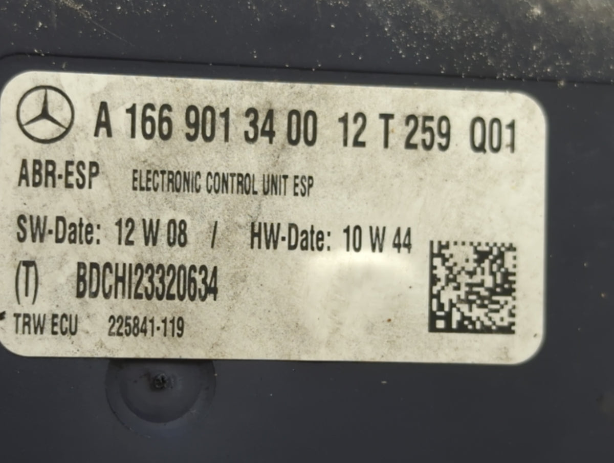 2013 Mercedes-Benz Ml250 Anti-Lock Brake ABS Pump Module Actuator OEM P/N:A1664314612 Fits Fits 2012 OEM Used Auto Parts - O