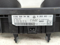 2013 Mercedes-Benz Ml350 Instrument Cluster Speedometer Gauges P/N:A166 900 34 06 Miles: Fits OEM Used Auto Parts - Oemuseda