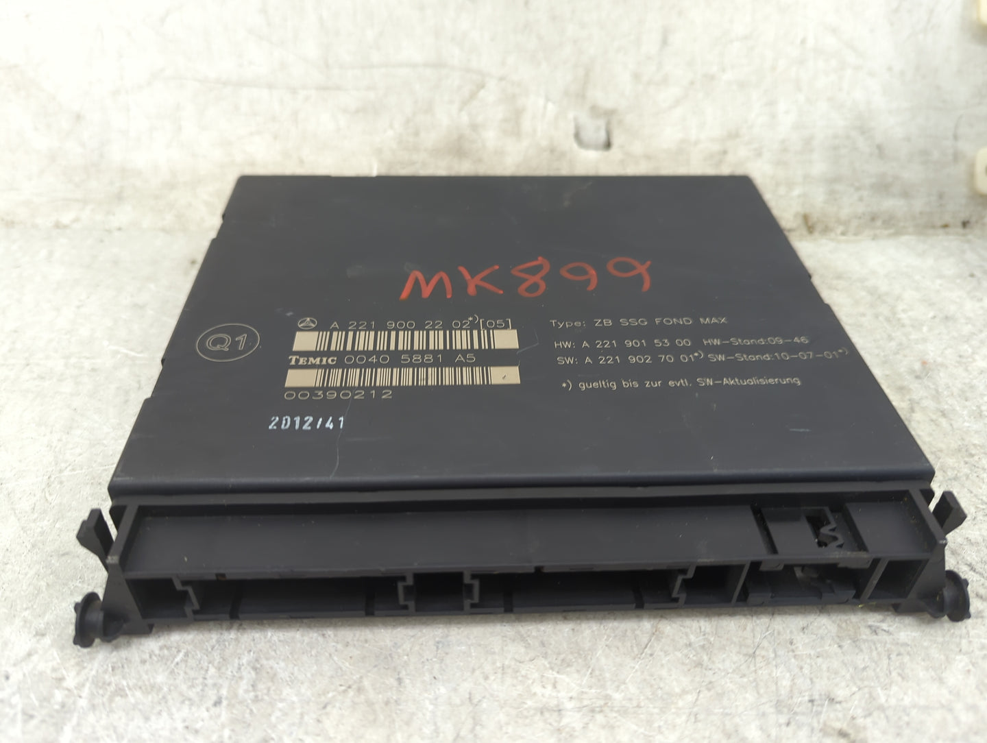 2013 Mercedes-Benz S-Class PCM Engine Control Computer ECU ECM PCU OEM P/N:A2219002202 00405881A5, A2219015300, A2219027001 