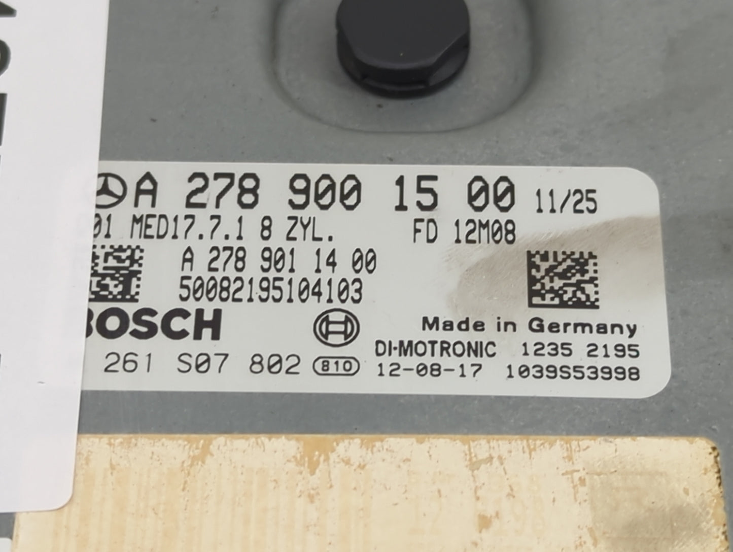 2013 Mercedes E-Class PCM Engine Control Computer ECU ECM PCU OEM P/N:A2789001500 A2789011400, 0261S07802 Fits Fits 2012 201