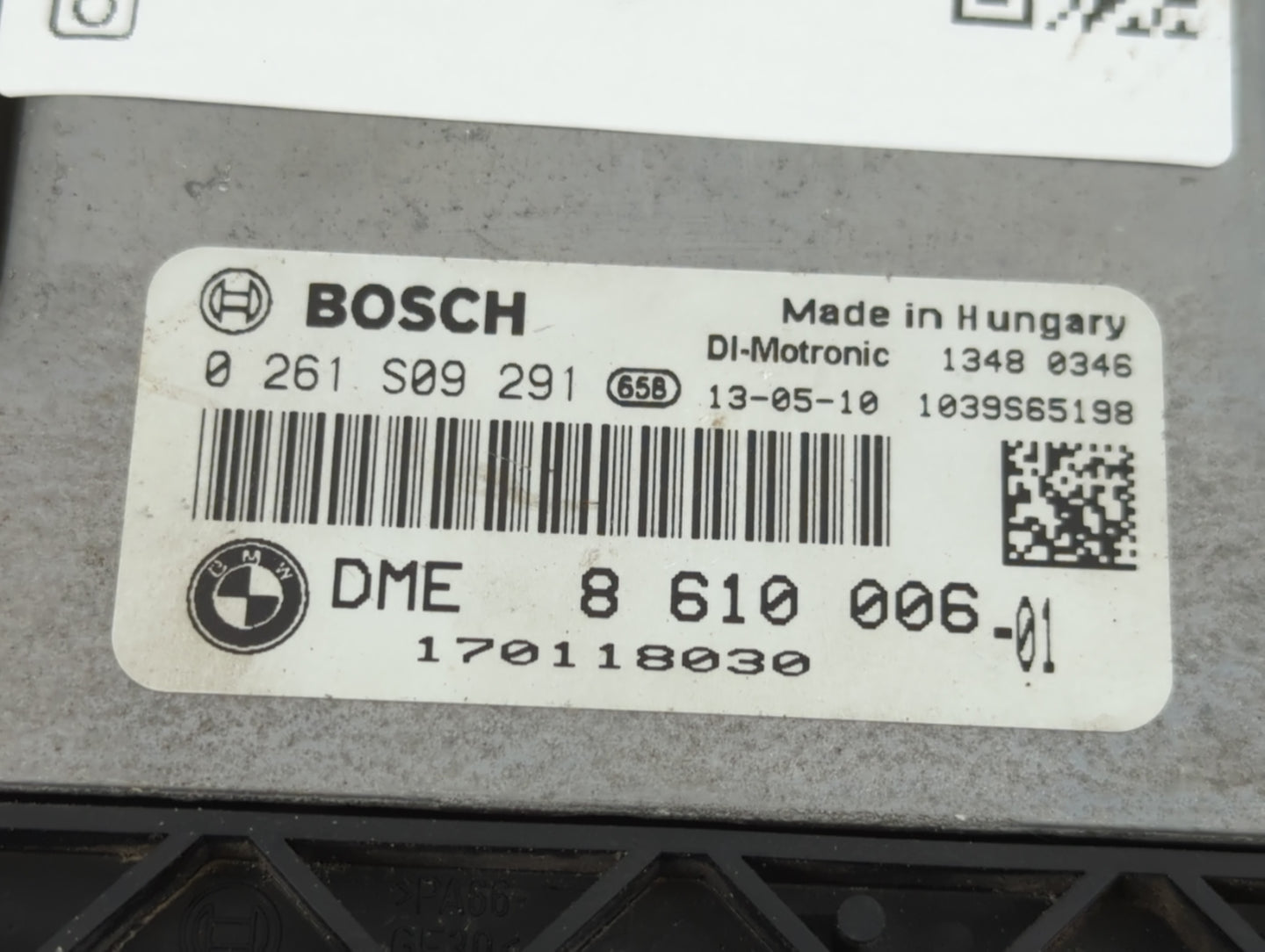 2013-2016 Mini Cooper PCM Engine Control Computer ECU ECM PCU OEM P/N:0 261 S09 291 Fits Fits 2013 2014 2015 2016 OEM Used A