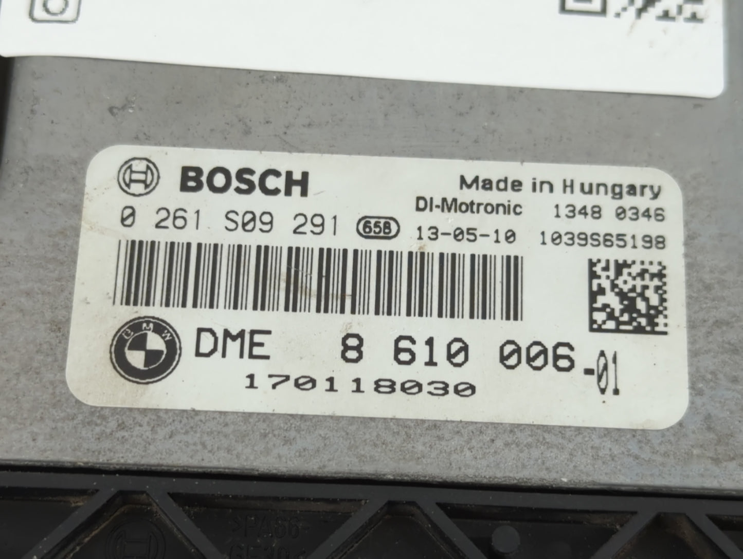 2013-2016 Mini Cooper PCM Engine Control Computer ECU ECM PCU OEM P/N:0 261 S09 291 Fits Fits 2013 2014 2015 2016 OEM Used A