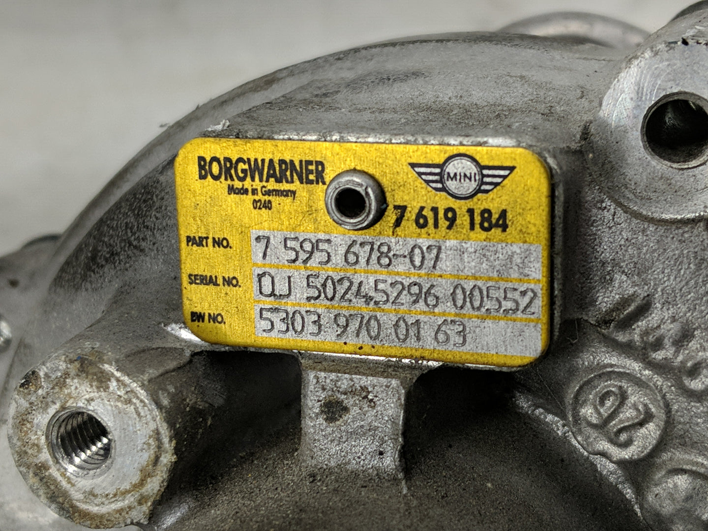 2011 Mini Cooper Turbocharger Turbo Charger Super Charger Supercharger - Oemusedautoparts1.com