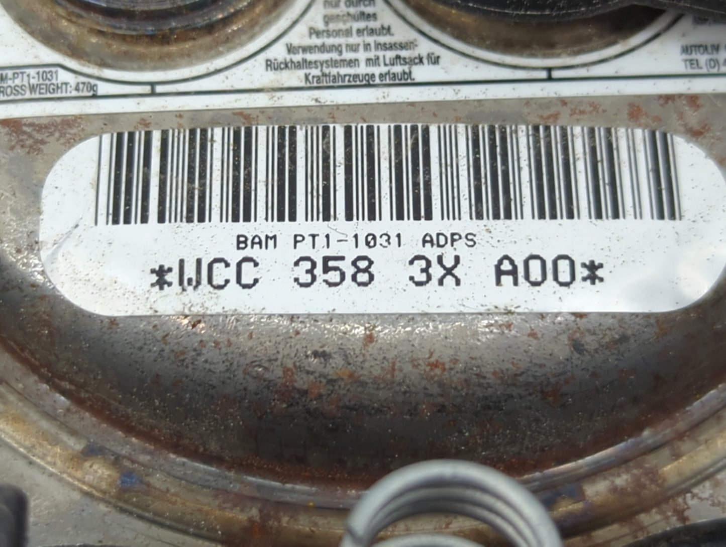 2011-2016 Mini Cooper Air Bag Driver Left Steering Wheel Mounted Fits Fits 2011 2012 2013 2014 2015 2016 OEM Used Auto Parts