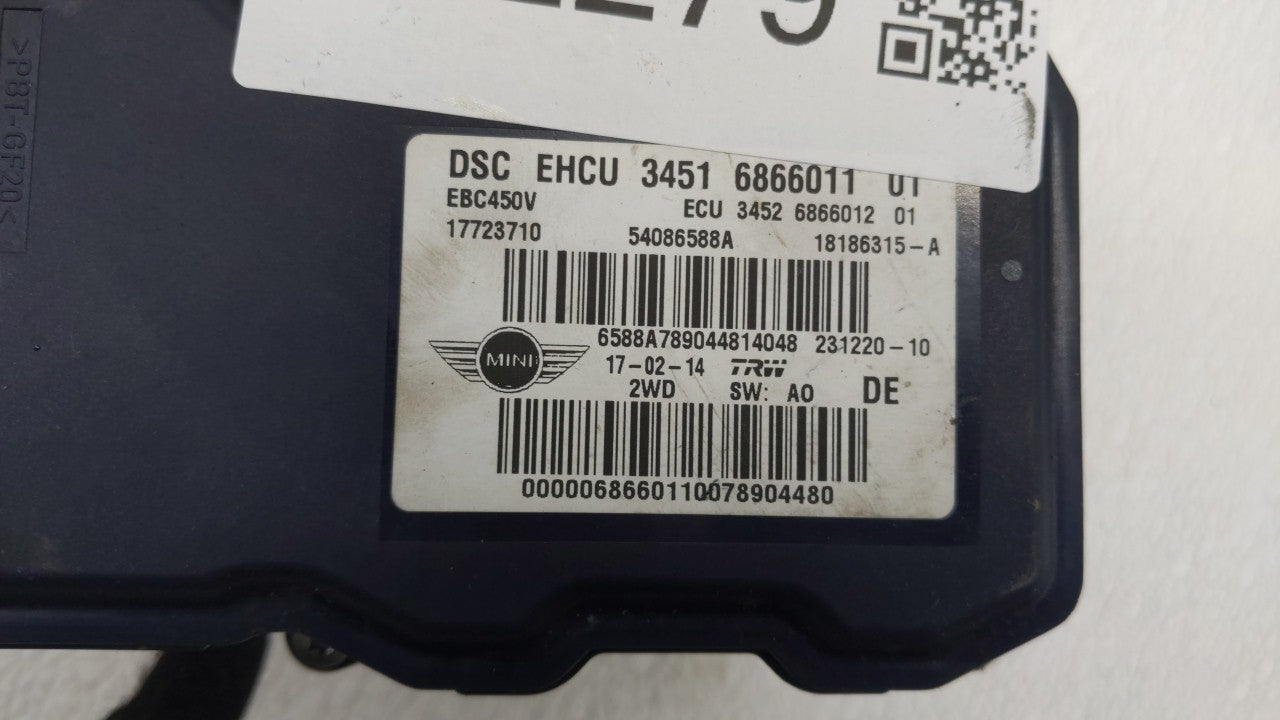 2012-2013 Mini Cooper ABS Pump Control Module Replacement P/N:54086335A 17723707, 3451 9811616, 3451 6866011 Fits Fits 2012 