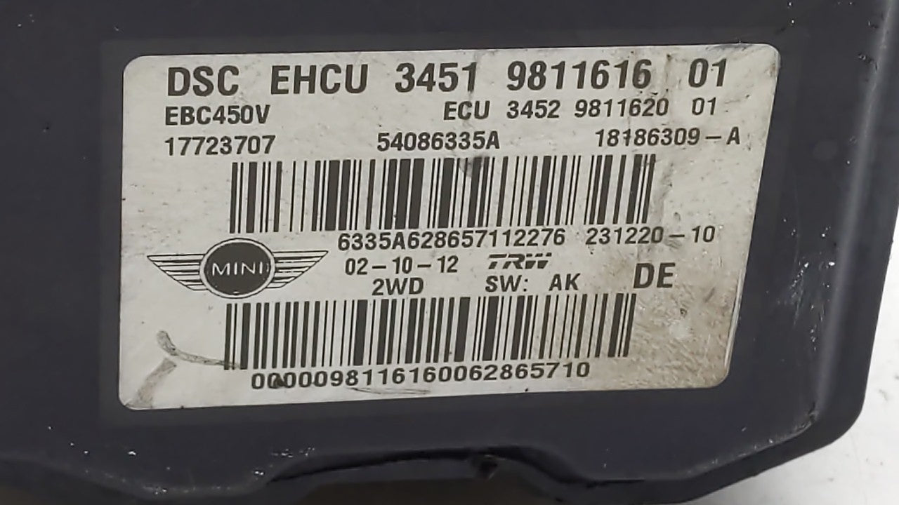 2012-2013 Mini Cooper ABS Pump Control Module Replacement P/N:54086335A 17723707, 3451 9811616, 3451 6866011 Fits Fits 2012 