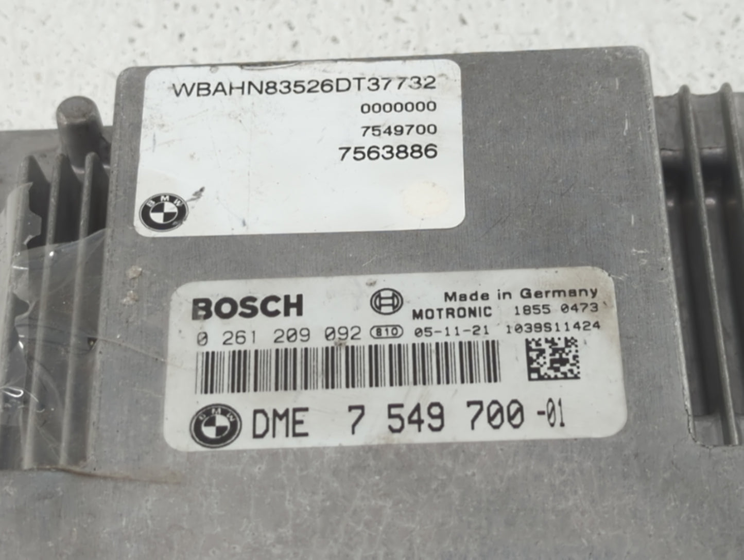 2013-2014 Mini Cooper PCM Engine Control Computer ECU ECM PCU OEM P/N:7 549 700 0 261 209 092, 7563886 Fits Fits 2013 2014 O
