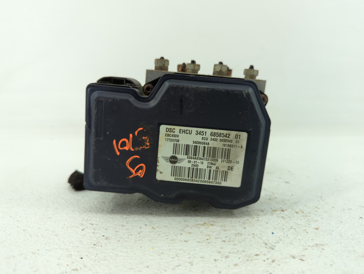 2012-2013 Mini Cooper ABS Pump Control Module Replacement P/N:3451 9807162 3451 6796698, 3451 6858542, 6858542 Fits Fits 201