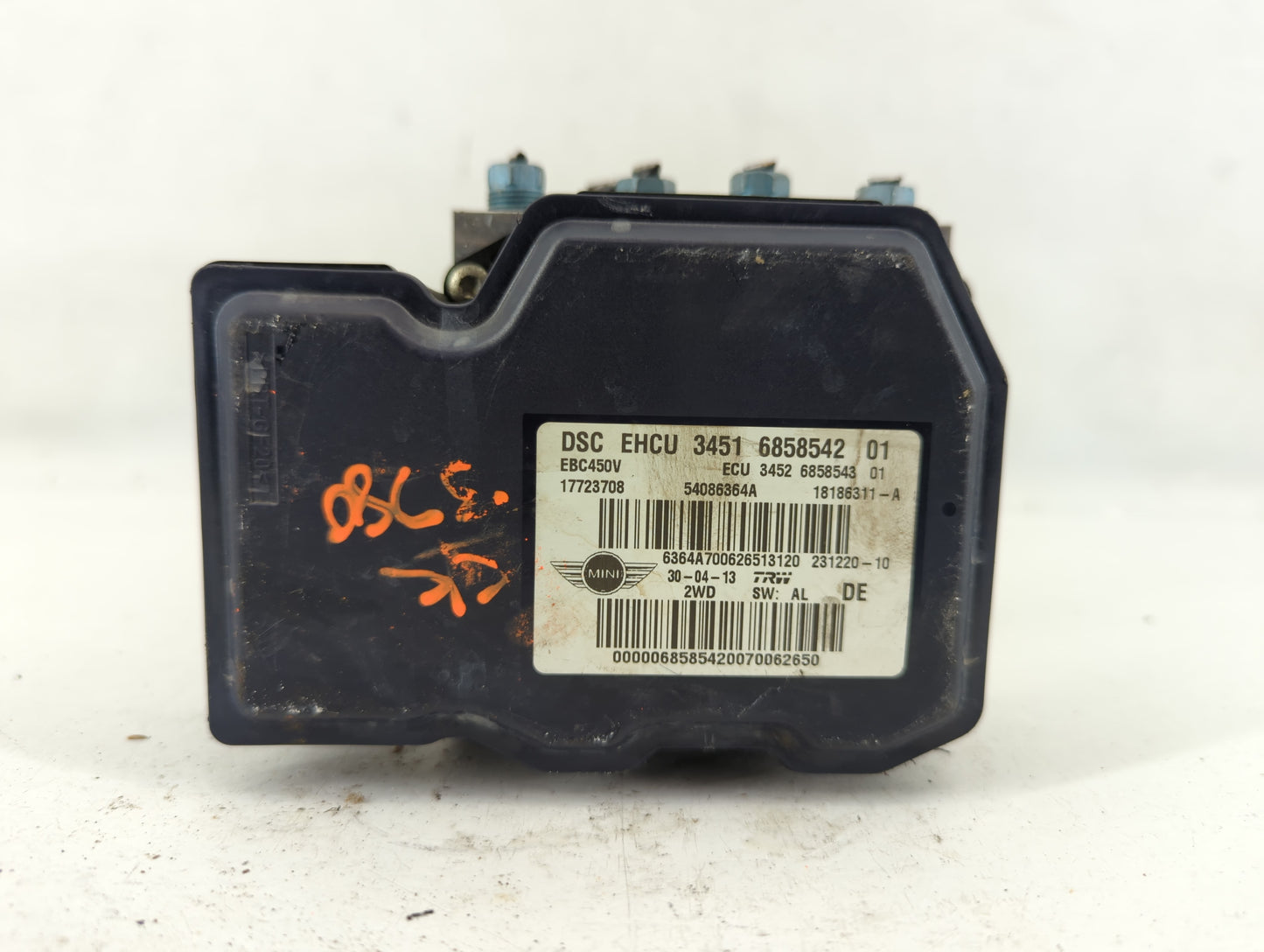2012-2013 Mini Cooper ABS Pump Control Module Replacement P/N:3451 6858542 Fits Fits 2012 2013 OEM Used Auto Parts - Oemused