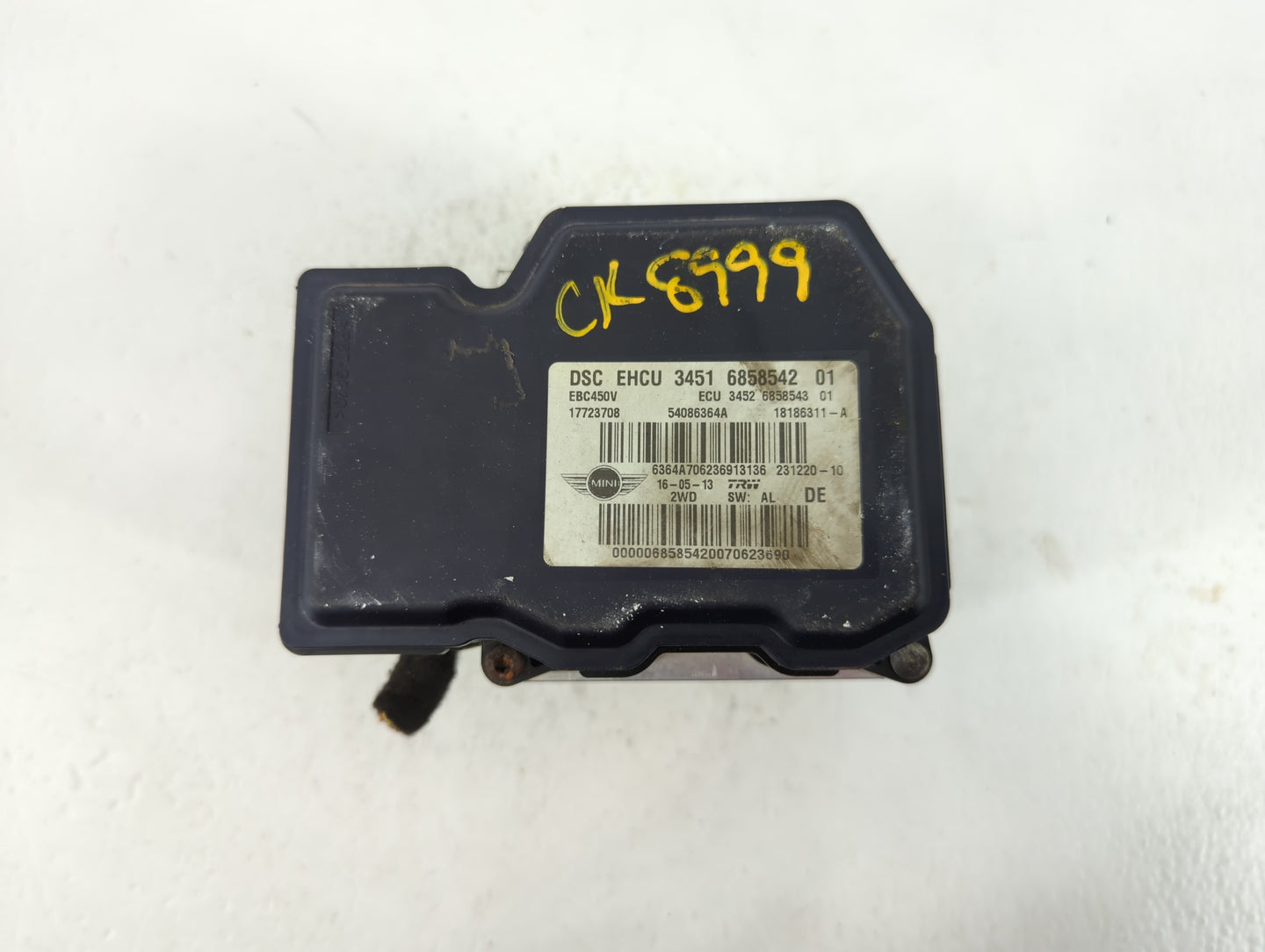 2012-2013 Mini Cooper ABS Pump Control Module Replacement P/N:3451 6858542 Fits Fits 2012 2013 OEM Used Auto Parts - Oemused