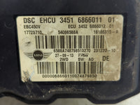 2012-2013 Mini Cooper ABS Pump Control Module Replacement P/N:54086588A 3451 6866011 01 Fits Fits 2012 2013 OEM Used Auto Pa