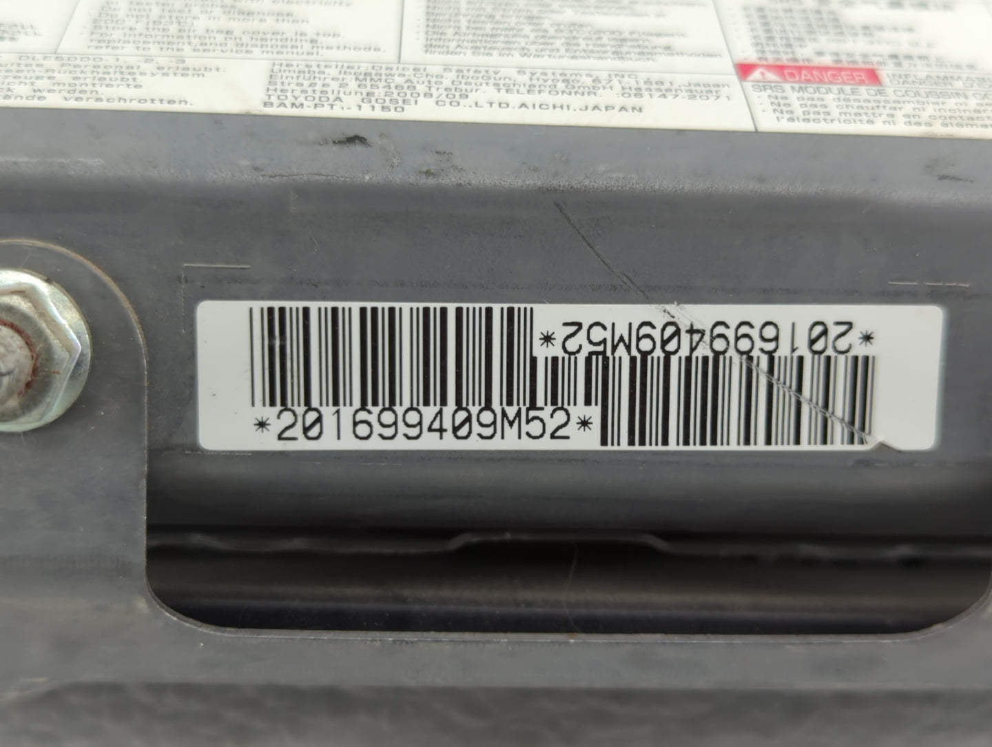 2013 Mitsubishi Lancer Air Bag Passenger Right Dashboard Oem Black - Oemusedautoparts1.com
