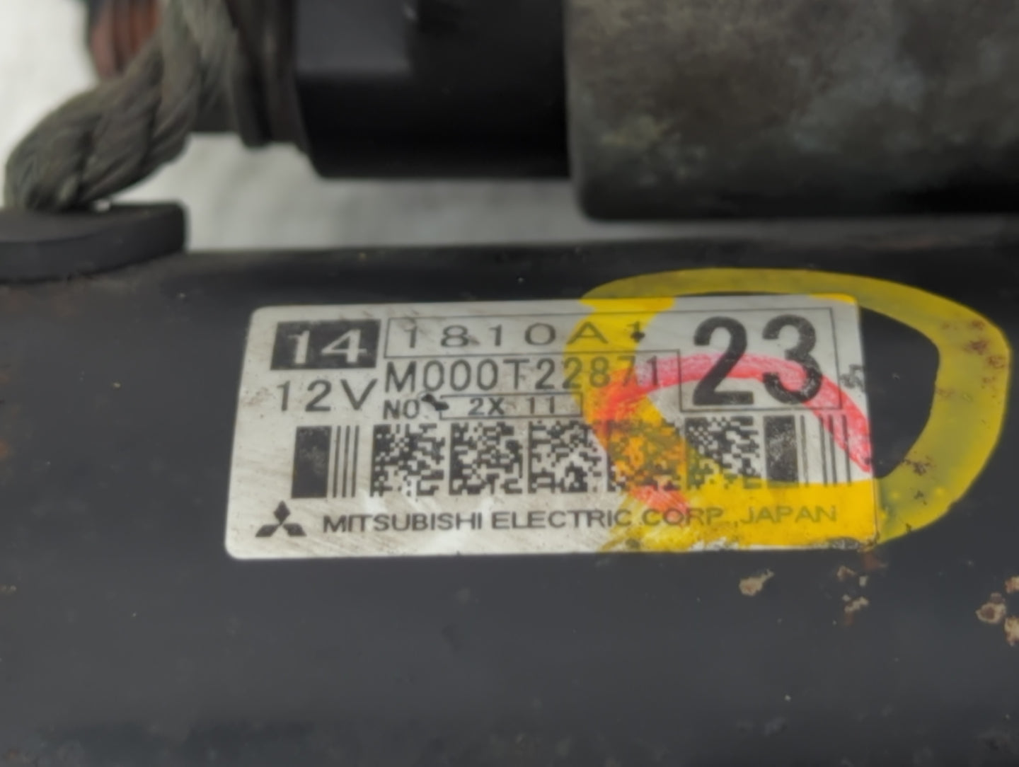 2008-2015 Mitsubishi Lancer Car Starter Motor Solenoid OEM P/N:M000T22871 Fits Fits 2008 2009 2010 2011 2012 2013 2014 2015 