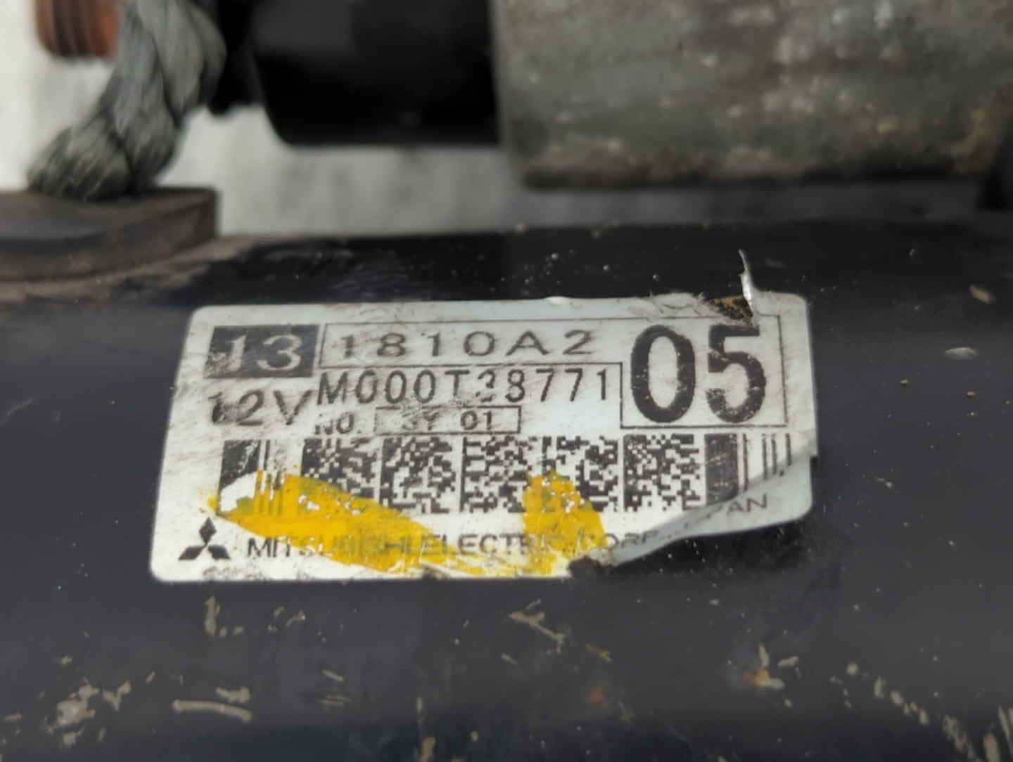 2013 Mitsubishi Lancer Car Starter Motor Solenoid OEM P/N:M000T38771 131810A2 Fits OEM Used Auto Parts - Oemusedautoparts1.c