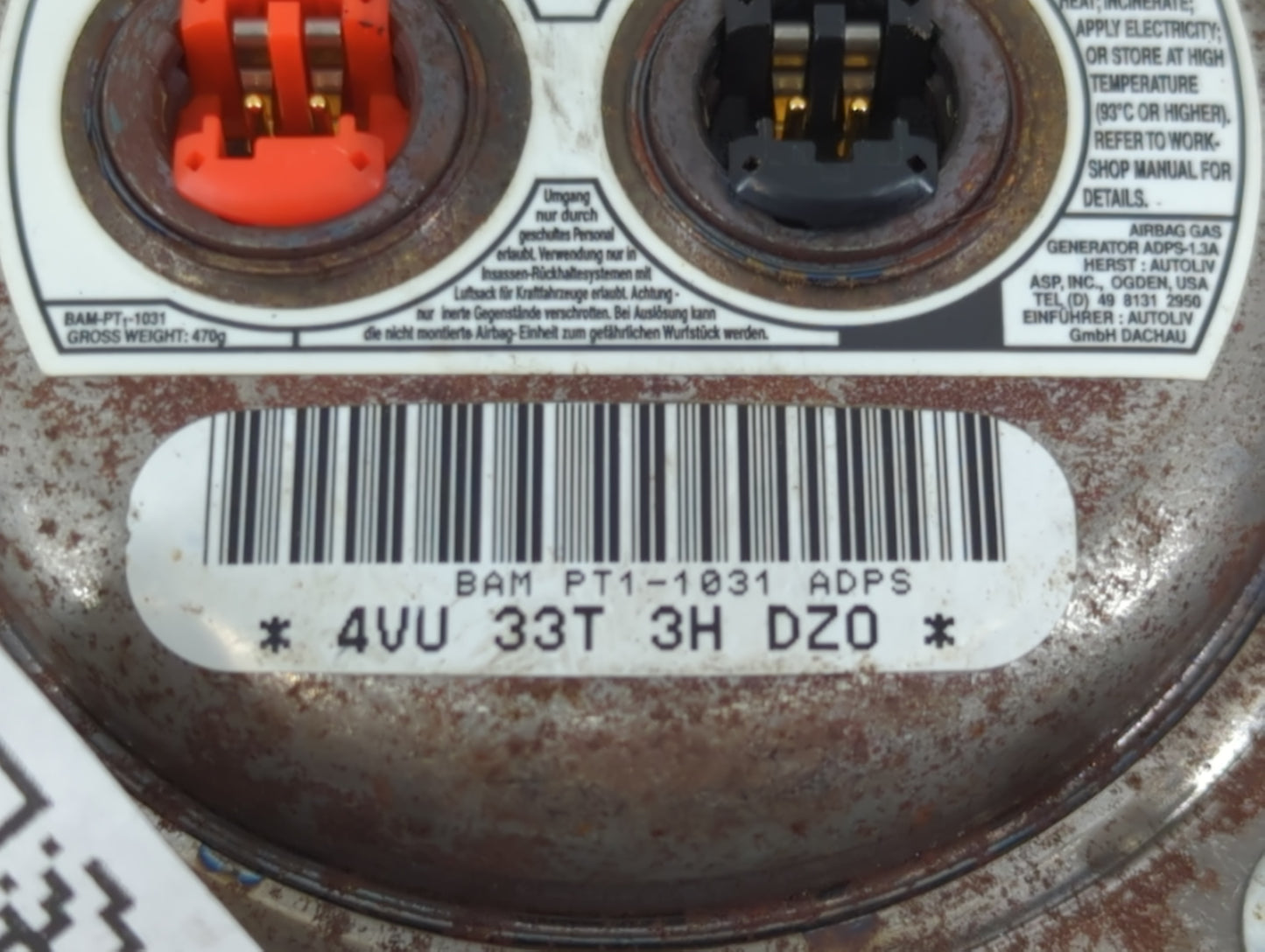 2007-2013 Mitsubishi Outlander Air Bag Driver Left Steering Wheel Mounted P/N:4VU 33T 3H Fits OEM Used Auto Parts - Oemuseda