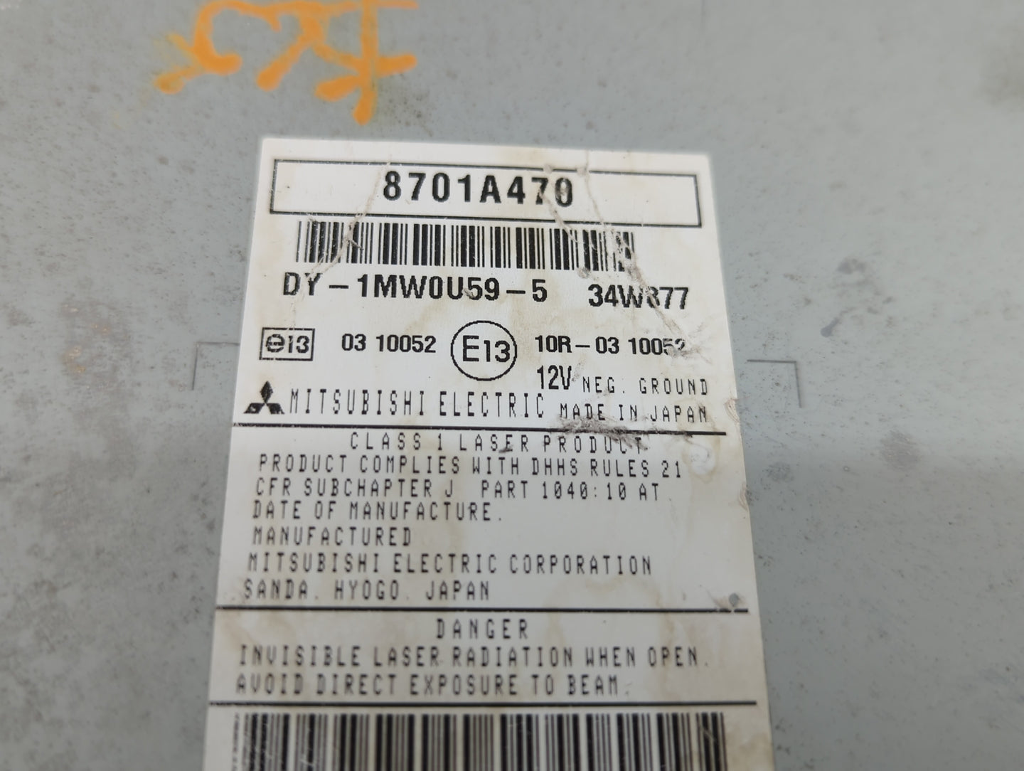 2008-2008 Mitsubishi Outlander Am Fm Cd Player Radio Receiver - Oemusedautoparts1.com