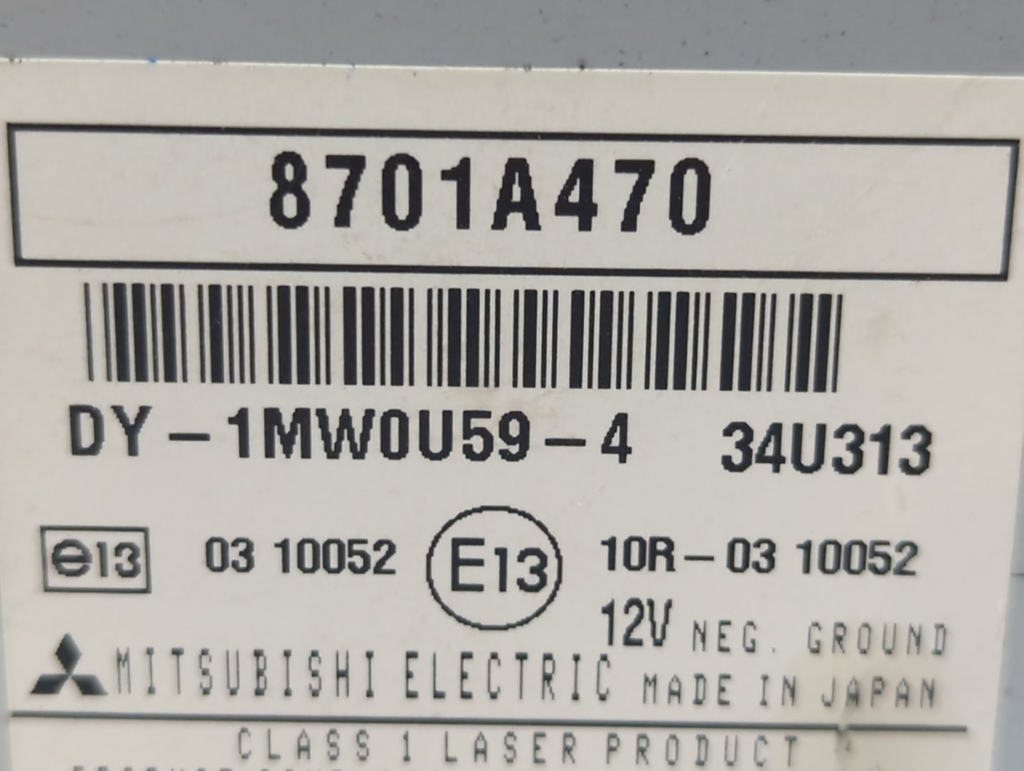 2008-2013 Mitsubishi Outlander Radio AM FM Cd Player Receiver Replacement P/N:8701A470 8701A277 Fits OEM Used Auto Parts - O