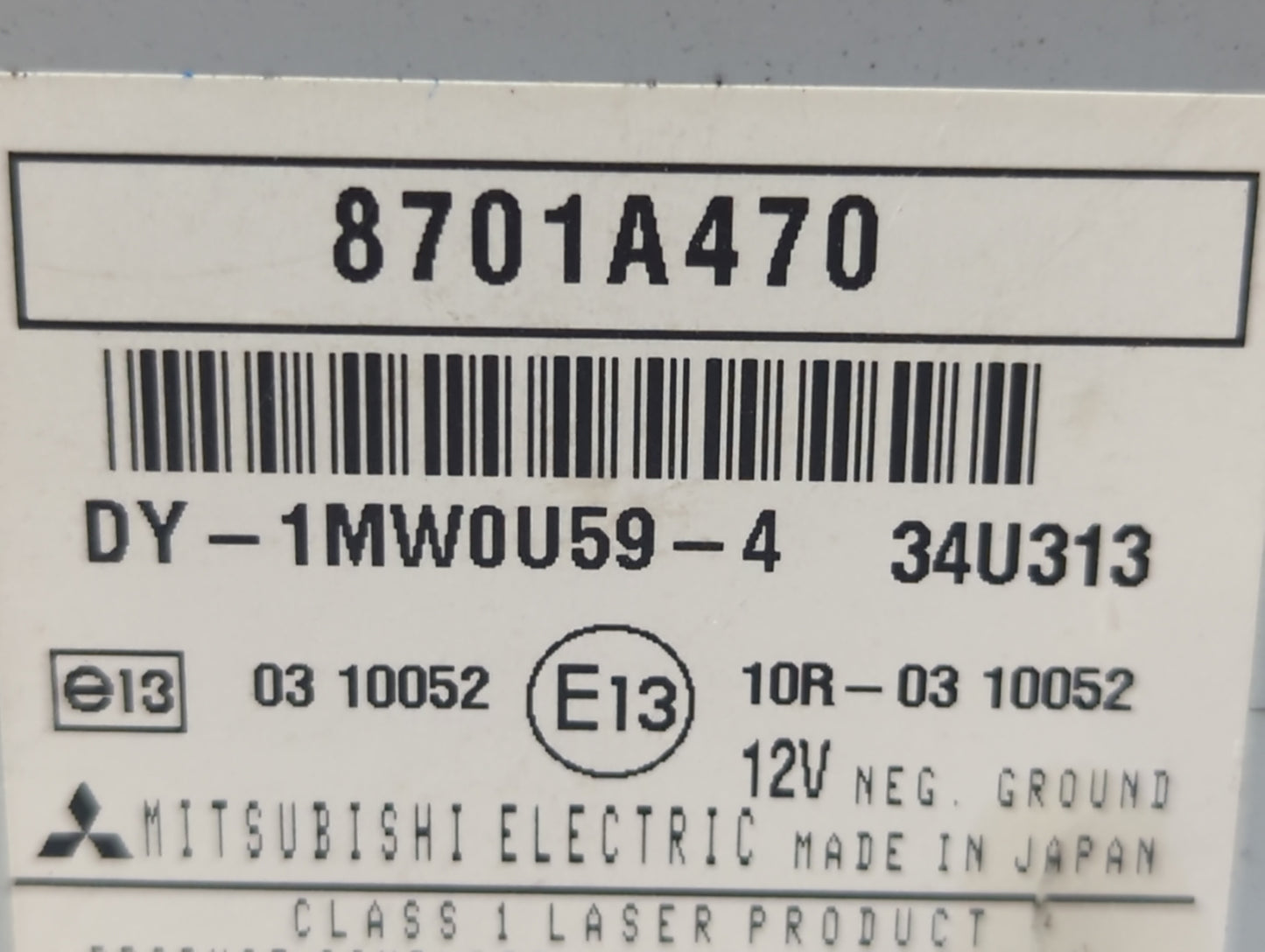 2008-2013 Mitsubishi Outlander Radio AM FM Cd Player Receiver Replacement P/N:8701A470 8701A277 Fits OEM Used Auto Parts - O