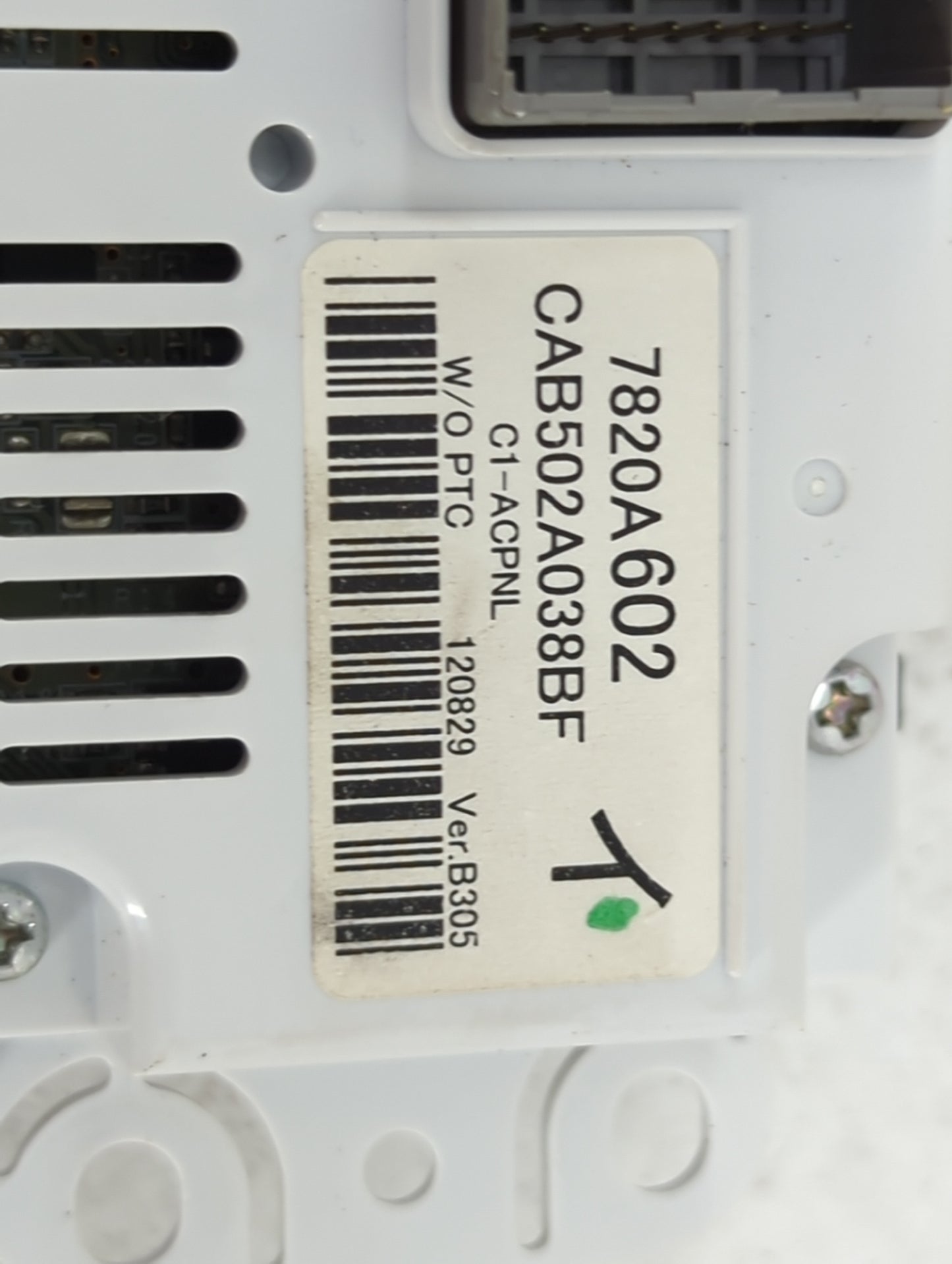 2013-2017 Mitsubishi Outlander Sport Climate Control Module Temperature AC/Heater Replacement P/N:7820A602 CAB502A038BF Fits