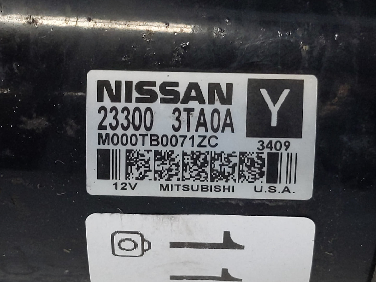 2013-2018 Nissan Altima Car Starter Motor Solenoid OEM P/N:23300 3TA0A Fits Fits 2013 2014 2015 2016 2017 2018 OEM Used Auto