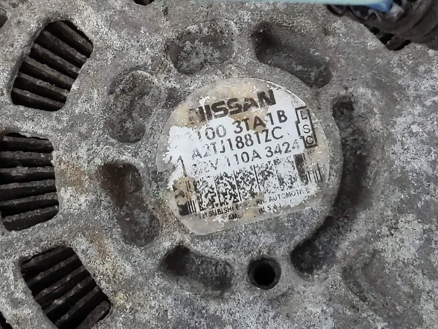 2013-2017 Nissan Altima Alternator Replacement Generator Charging Assembly Engine OEM P/N:23100 3TA1B Fits OEM Used Auto Par