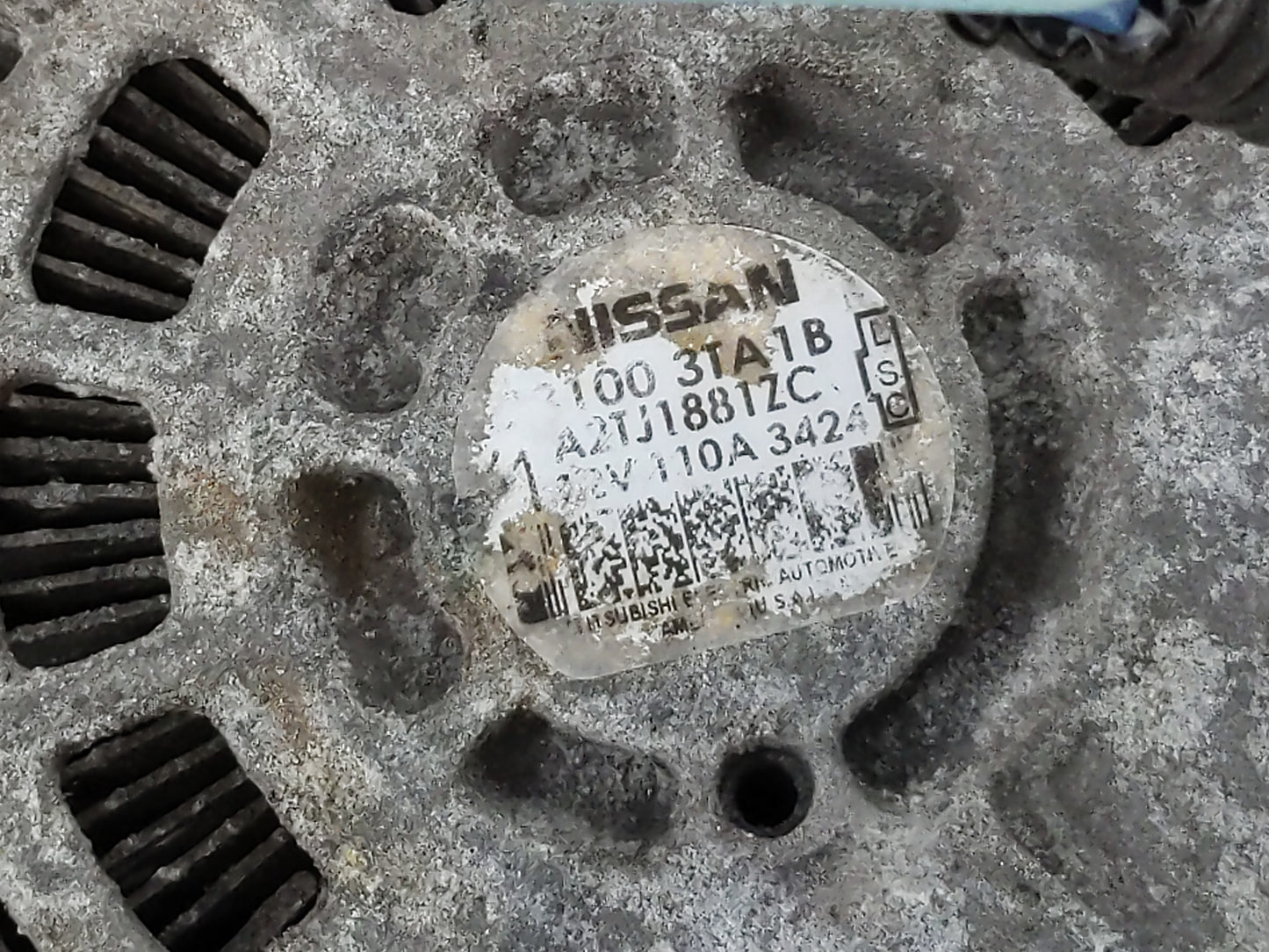 2013-2017 Nissan Altima Alternator Replacement Generator Charging Assembly Engine OEM P/N:23100 3TA1B Fits OEM Used Auto Par