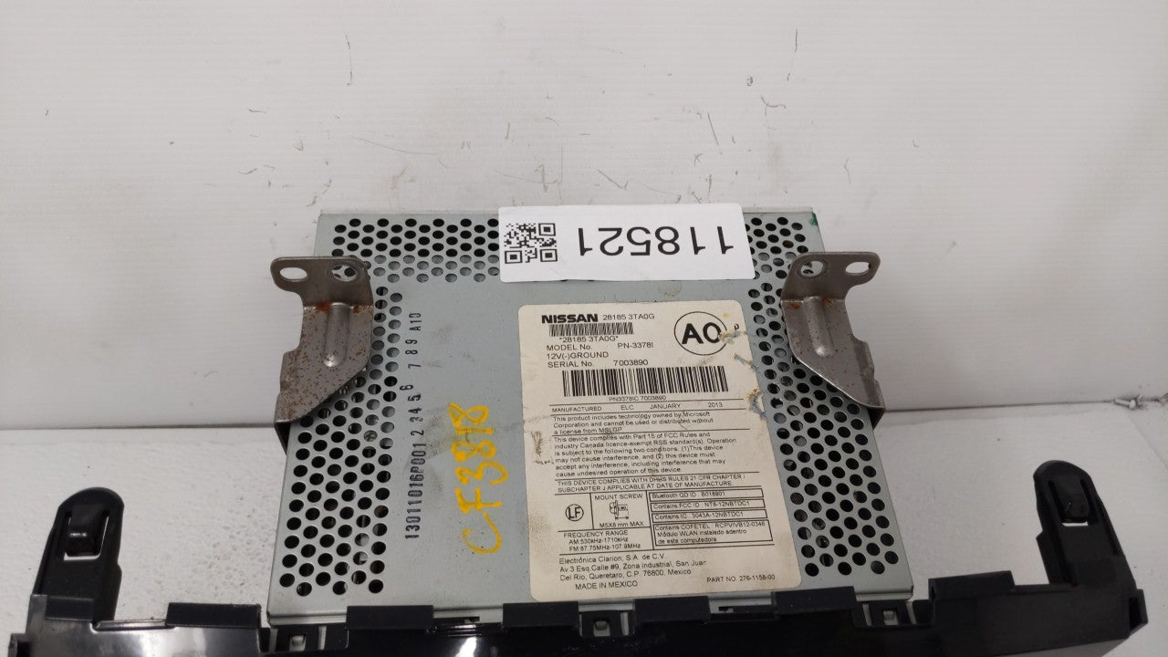 2013-2015 Nissan Altima Radio AM FM Cd Player Receiver Replacement P/N:28185 3TA0G 28185 3TB0G Fits Fits 2013 2014 2015 OEM 