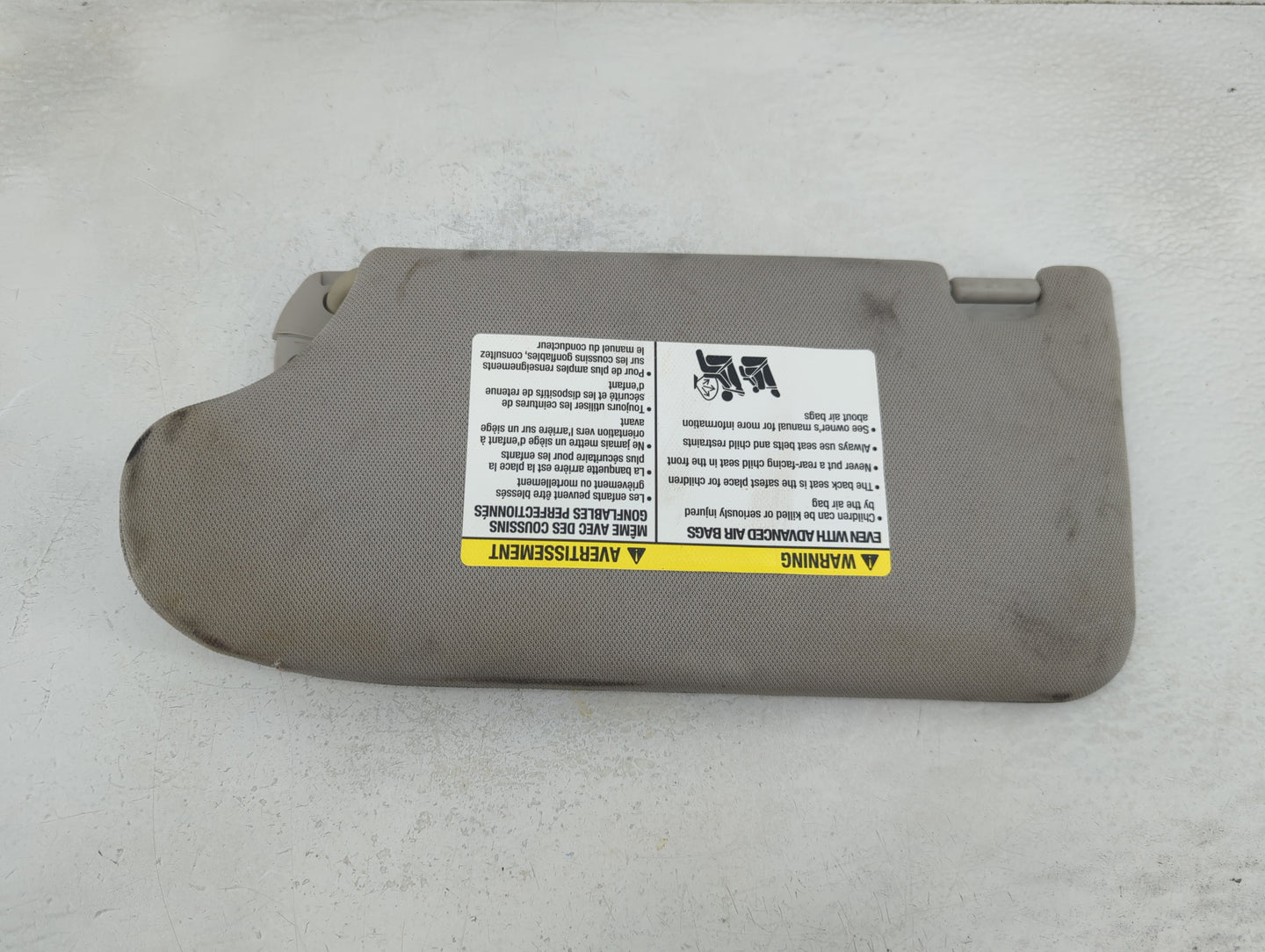 2013-2017 Nissan Altima Sun Visor Shade Replacement Passenger Right Mirror Fits Fits 2013 2014 2015 2016 2017 OEM Used Auto 
