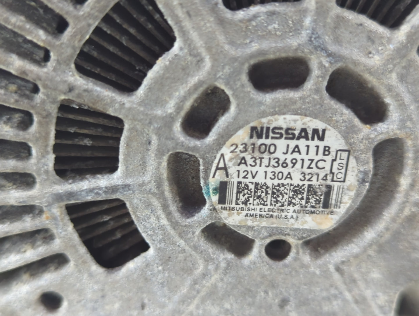 2007-2017 Nissan Altima Alternator Replacement Generator Charging Assembly Engine OEM P/N:A3TJ3691ZC 23100 JA11B Fits OEM Us