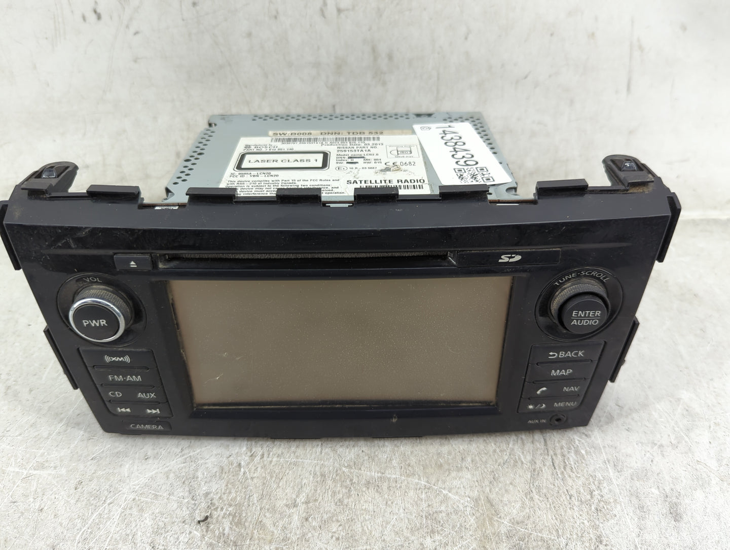 2013-2014 Nissan Altima Radio AM FM Cd Player Receiver Replacement P/N:259153TA1A 7612051140, CM1140, 3039797 Fits Fits 2013