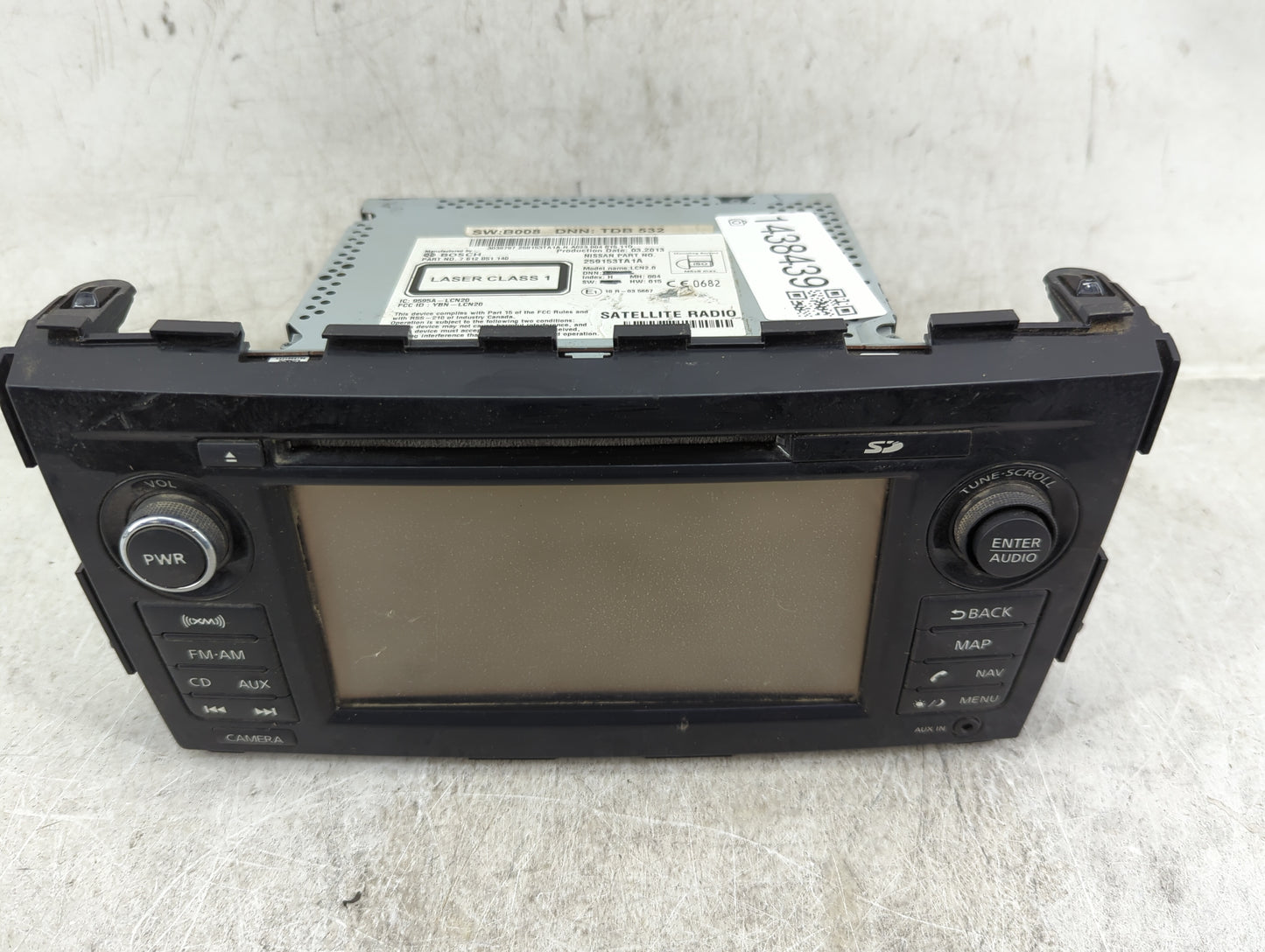2013-2014 Nissan Altima Radio AM FM Cd Player Receiver Replacement P/N:259153TA1A 7612051140, CM1140, 3039797 Fits Fits 2013