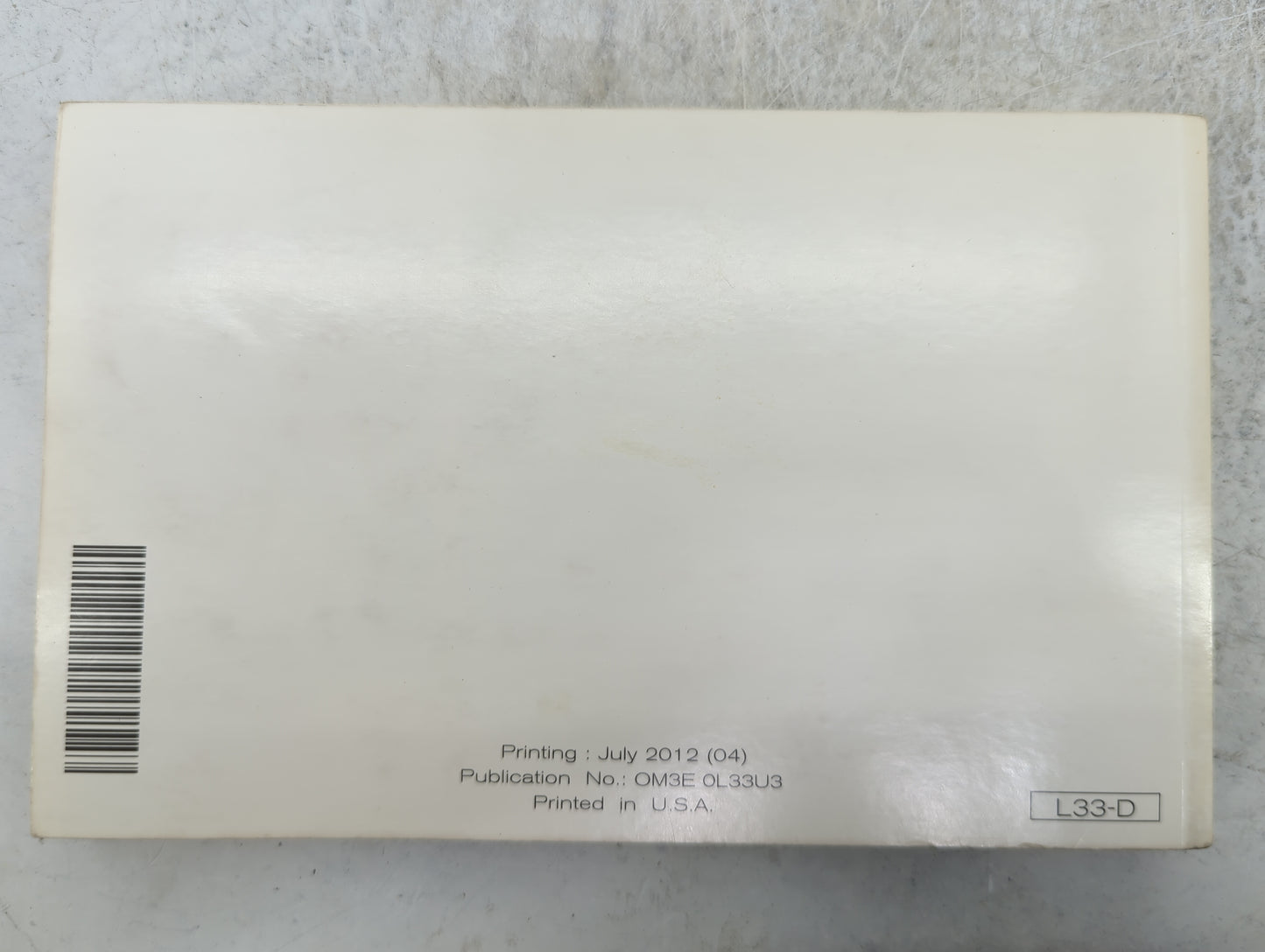 2013 Nissan Altima Owners Manual Book Guide P/N:OM3E 0L33U3 OEM Used Auto Parts - Oemusedautoparts1.com