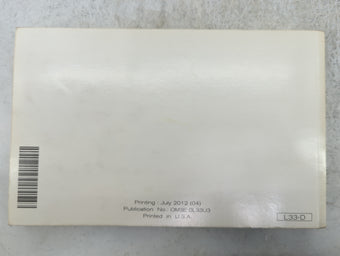 compare product 2013 Nissan Altima Owners Manual Book Guide P/N:OM3E 0L33U3 OEM Used Auto Parts