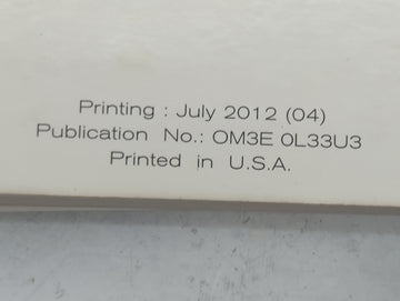 2013 Nissan Altima Owners Manual Book Guide P/N:OM3E 0L33U3 OEM Used Auto Parts