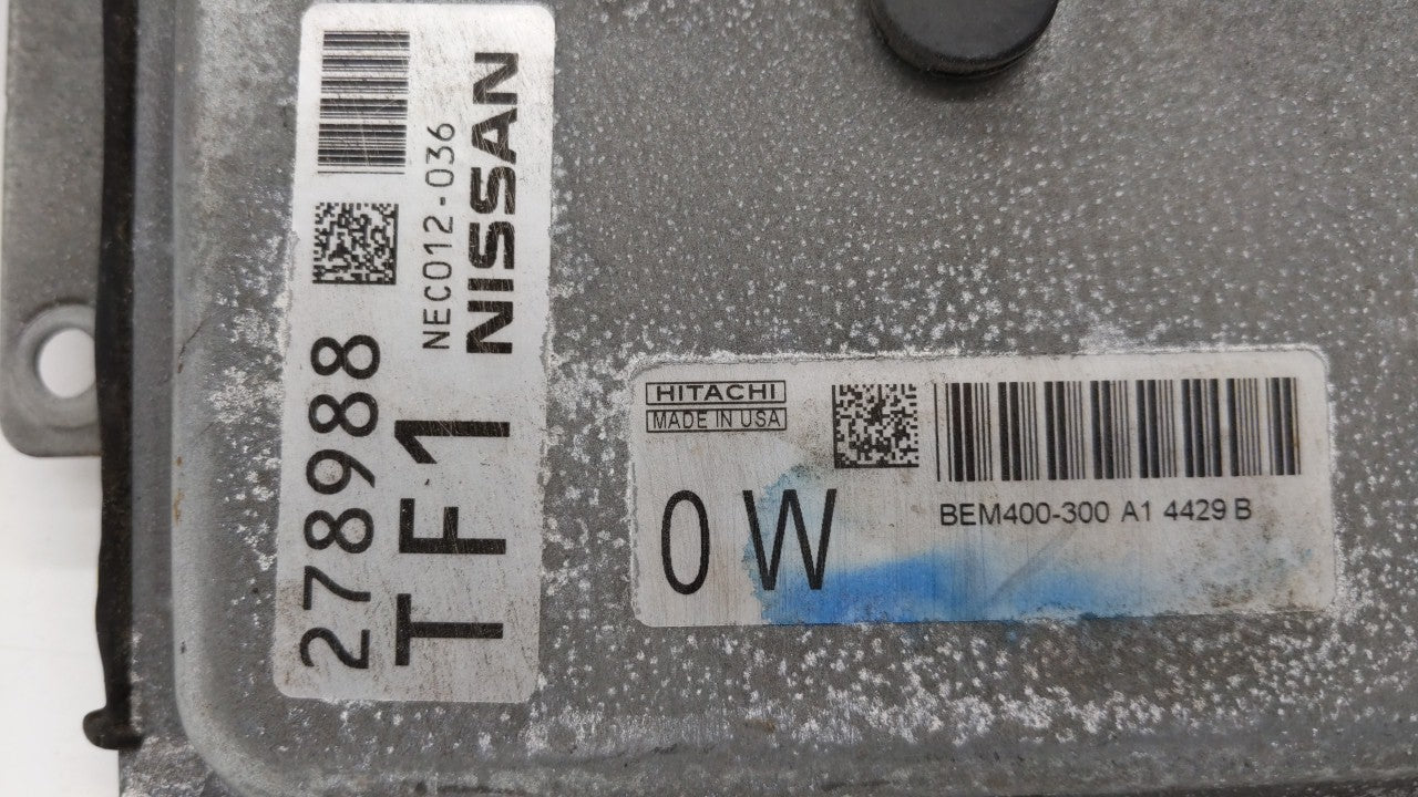2013-2014 Nissan Altima PCM Engine Control Computer ECU ECM PCU OEM P/N:BEM400-300 A1 NEC012-036 Fits Fits 2013 2014 OEM Use