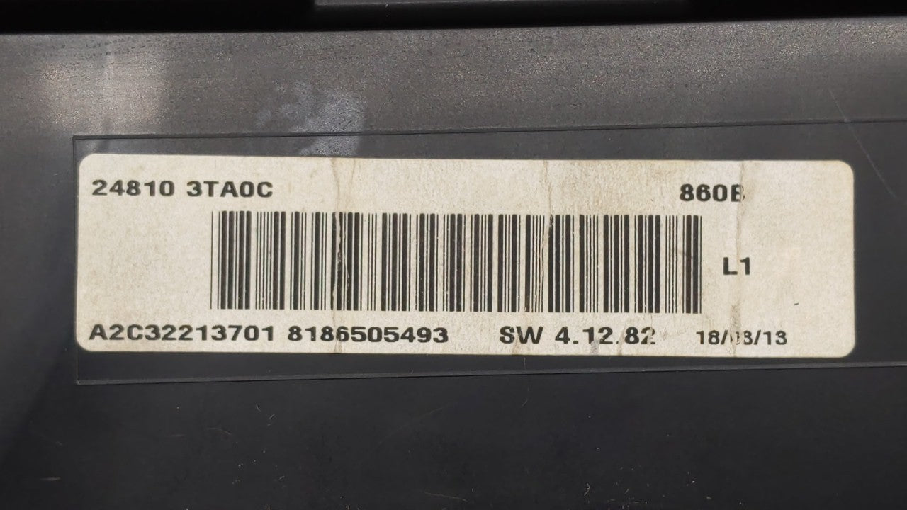 2013 Nissan Altima Instrument Cluster Speedometer Gauges P/N:24810 3TA0D 24810 3TA0C, 24810 3TA0B, 24810 3TA0A Fits OEM Used
